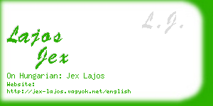 lajos jex business card